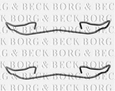 BORG & BECK bbk1039 -  Комплектующие, колодки дискового тормоза